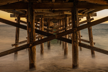 Sunset time at Newport Beach CA
