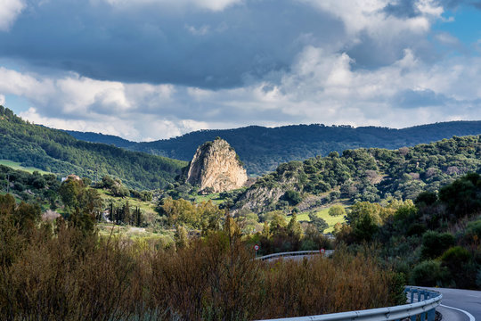 Landscape of Sierra de Grazalema natural park, Cadiz province, Andalusia, Spain.