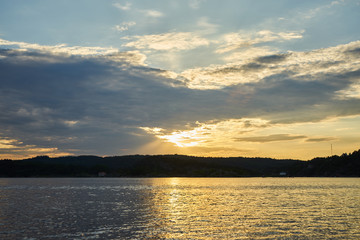 Fototapeta premium Sonnenuntergang in Südnorwegen