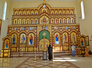Obraz premium Internal furniture of the temple in honor of the martyr Saint prepodobno Grand Duchess Elisaveta. Sacred and Elisavetinsky convent. Kaliningrad region