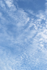 Fototapeta premium Altocumulus cloud on beautiful blue sky , Fluffy clouds formations at tropical zone