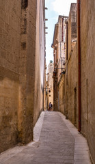 Fototapeta na wymiar Street Scene from Mdina, Malta - The Silent City