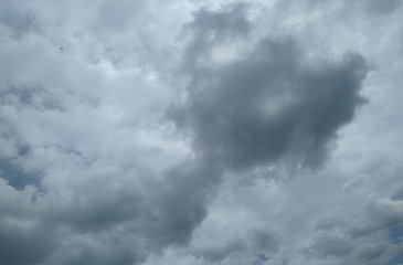 Rainy sky and clouds