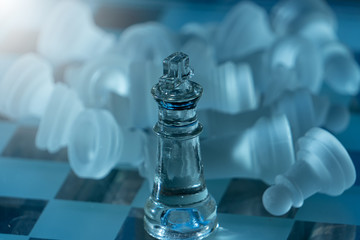 The concept of business competition: Close-up piece of his victory. The winner will be the only one