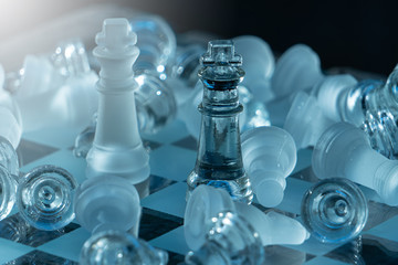 The concept of business competition: Close-up piece of his victory. The winner will be the only one