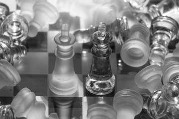 The concept of business competition: Close-up piece of his victory. The winner will be the only one