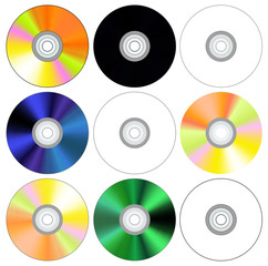 CD コンパクトディスク セット ベクターイラスト クリップアート