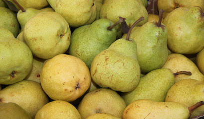 background of ripe pears