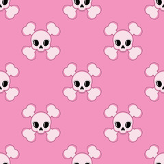 cute pink skeleton pattern