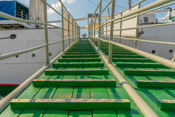 Gangway for boarding the crew and passengers.