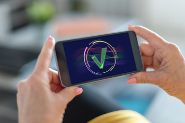 Validation concept on a smartphone