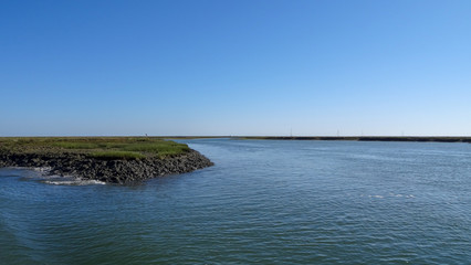 Faro city and natural park Ria Formosa in the south of Portugal