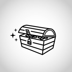 Treasure thin line vector icon