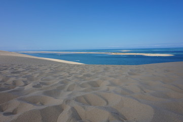 vue depuis dune du pilat - gironde, aquitaine, bassin arcachon