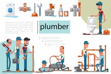 Flat Plumbing Service Composition