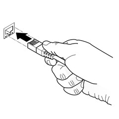 Netzwerkstecker [schwarz-wei&szlig;]