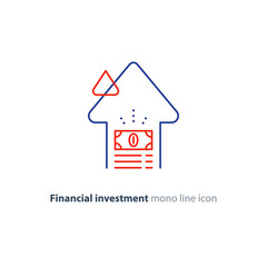 Income growth, business profit increase, investment plan, fund rising icon