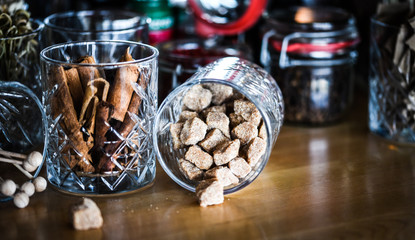 brown sugar - cubes & sticks of brown sugar used for the cocktails