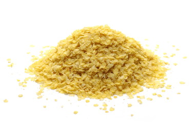 Millet flakes isolated on white background