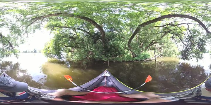 VR360, Ruhige Bootsfahrt am Main, Naturerlebnis Auwald, VR, VR 360, 360VR, 360 VR