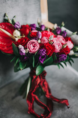bouquet of red roses