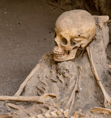 Skulls and bones found entombed in lava in Herculaneum, Italy