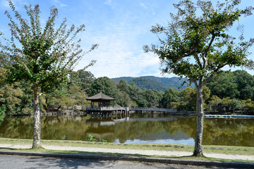 Naklejka premium 奈良県 浮見堂