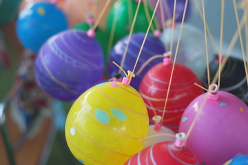 夏祭りのヨーヨー