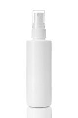 Blank packaging cosmetic plastic bottle isolated with clipping path.