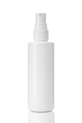 Blank packaging cosmetic plastic bottle isolated with clipping path.