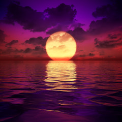 big sooting sunset wallpaper