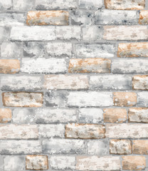 Brick texture Vector watercolor. Stone background template decors