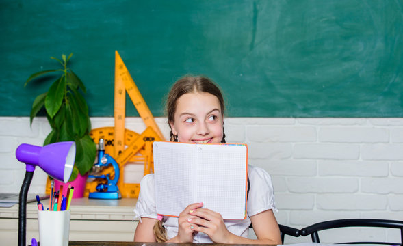 fresh info. future success is studying. small child in classroom. digital age with modern technology. back to school. small girl study with in school. Formal informal and nonformal education