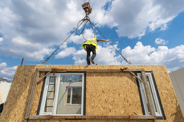 Construction of new and modern modular house