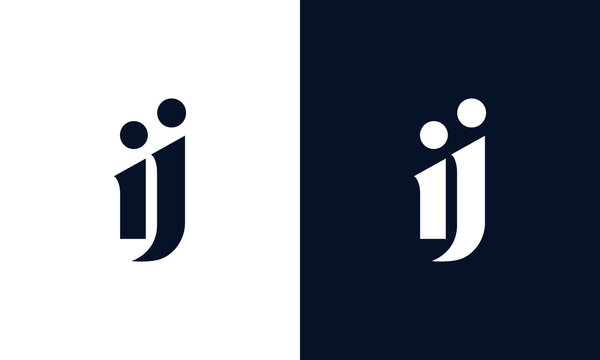 Abstract letter IJ logo. This logo icon incorporate with abstract shape in the creative way.