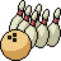 Fototapeta premium vector pixel art bowling