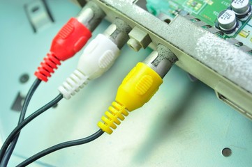 network cables connected to switch