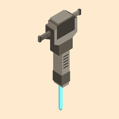 Jackhammer icon. Simple illustration of jackhammer vector icon for web