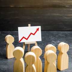 Employees gathered for a meeting. Analytics report and business strategy planning. Processing of...