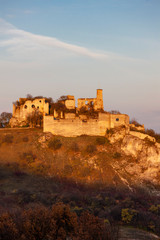 Falkenstein Castle in autumn, Austria