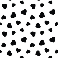 heart background Seamless. love background vector black