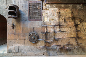 Old copper scale located at the courtyard of Gayer Anderson house, adjacent to Mosque of Ahmad ibn Tulun, Cairo, Egypt