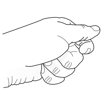 Hand [schwarz-weiß, links]