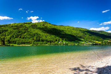 Lake in the area Hallstat, Austria