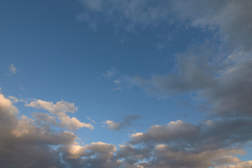 Storm cloud of rain with blue sky