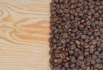 coffee beans lie on a beautiful background