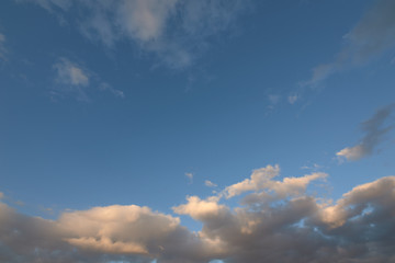 Storm cloud of rain with blue sky