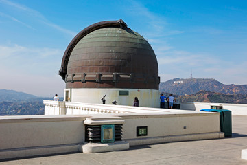 Los Angeles, USA, Griffith Observatory.  The Observatory is located on the southern slope of mount Hollywood in Los Angeles Griffith Park.There is a planetarium for 290 seats.