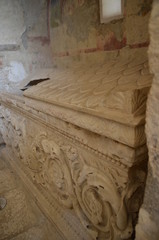 Fototapeta na wymiar Santa claus's tomb in the Church of St. Nicholas of Myra in Turkish Demre.