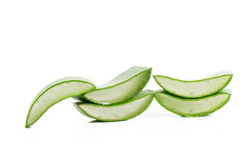Aloe Vera leaves on white background